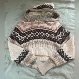 Free People Inverness hooded sweater size xs